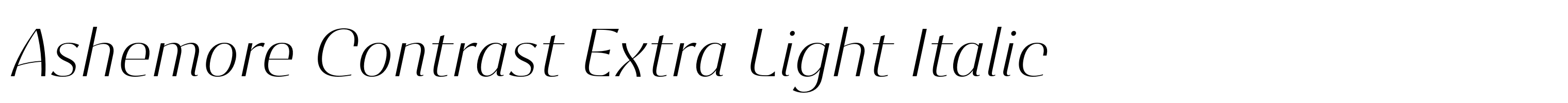 Ashemore Contrast Extra Light Italic